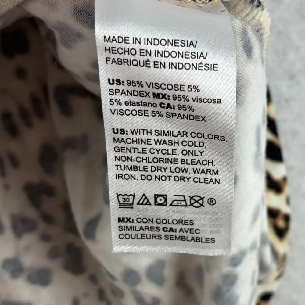 Chicos Sleeveless Top Women’s XL Leopard Animal Print Soft Stretch Mature Classy